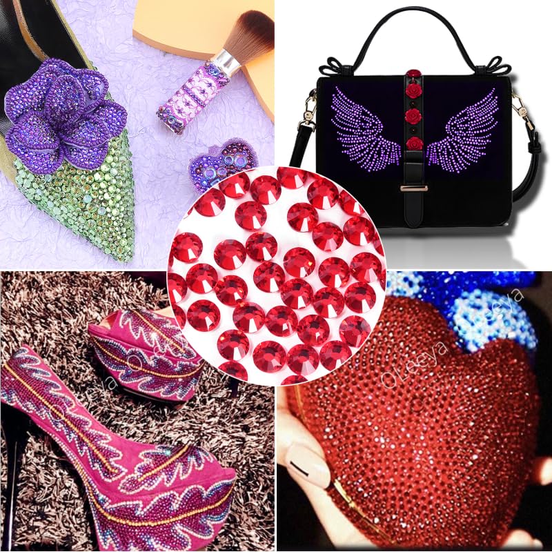 14400 pezzi SS3-SS34 Unghie glitterate senza strass con retro piatto per accessori per unghie, arancione, SS6-14400 pezzi, viola aria SS4-14400 pezzi