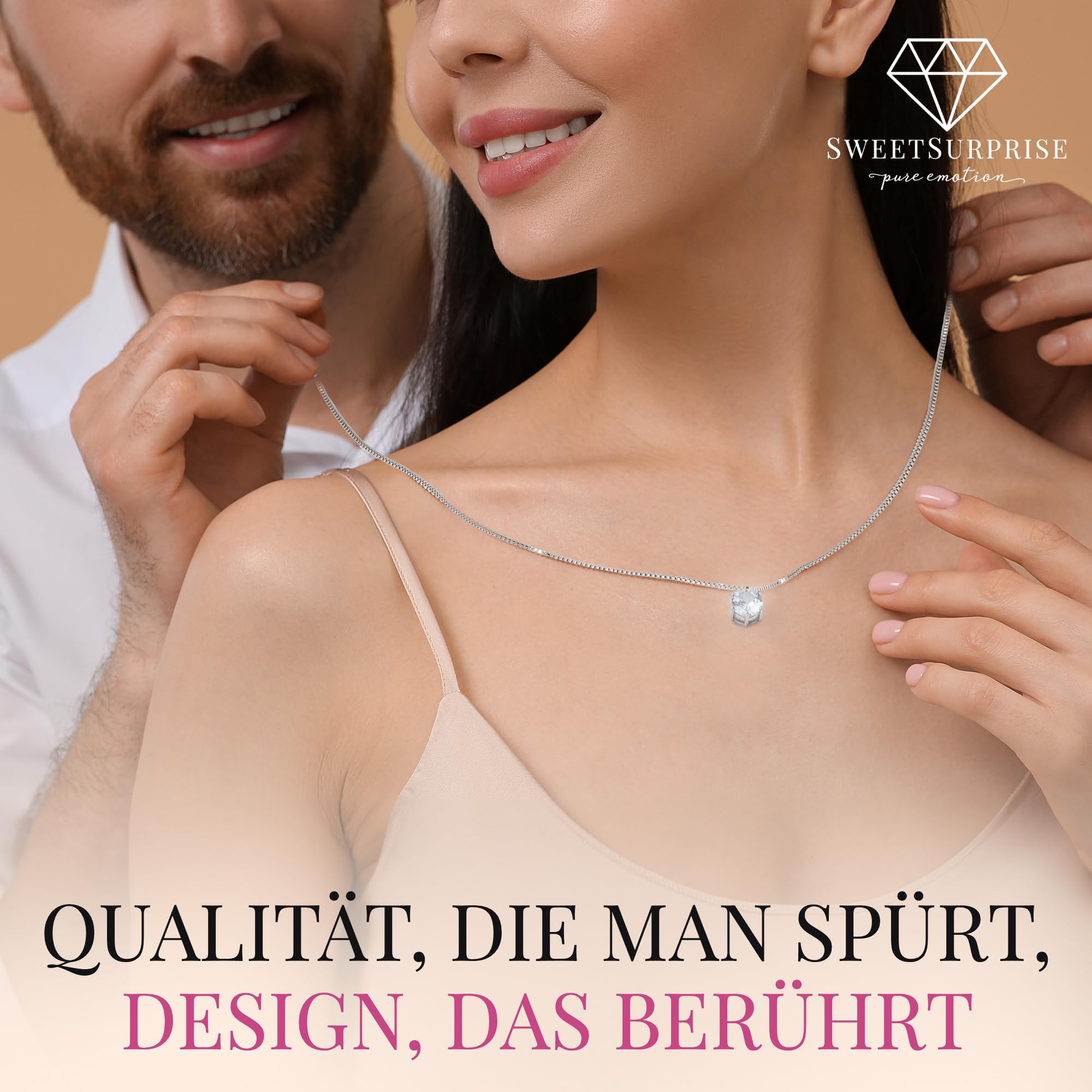 SweetSurprise Badebombe mit Schmuck Überraschung -Romantisches Geschenk für Frauen-Luxuriöse Badeperle mit Silberkette-Geschenkidee für Freundin Frauen
