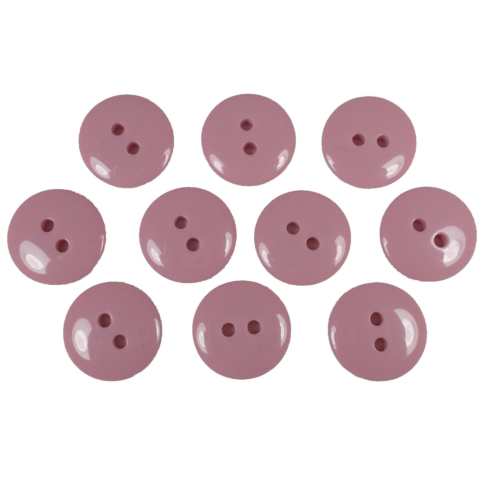 Push The Button Pink Smartie Buttons Polyester Round 2 Hole Pack Of 10 (, 18Mm)