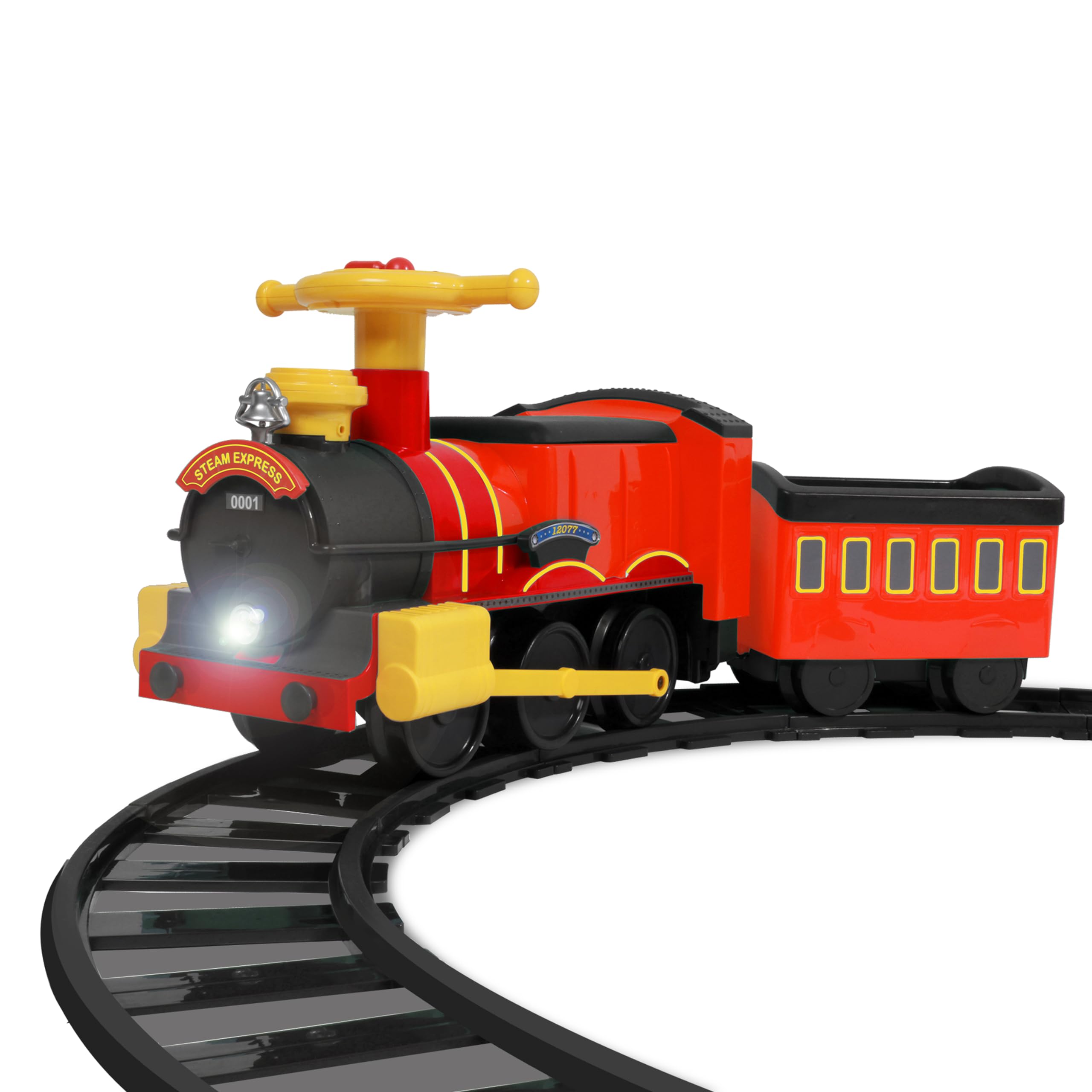 Steam Train 6 Volt With 4 X Straight And 4 X Curved Track Packs (Special Pack)