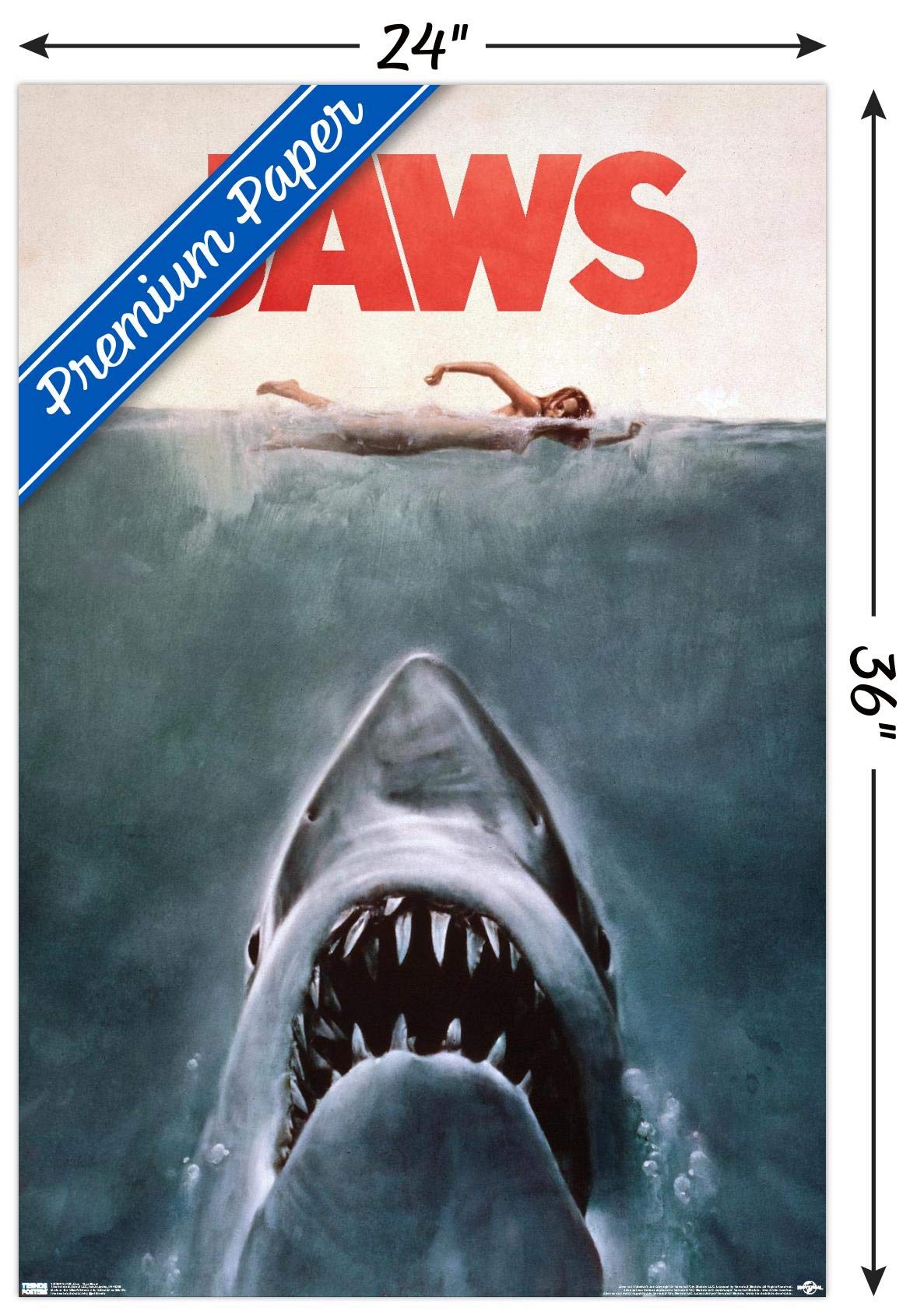 Amazon.com: Trends International 24X36 Jaws - One Sheet Wall