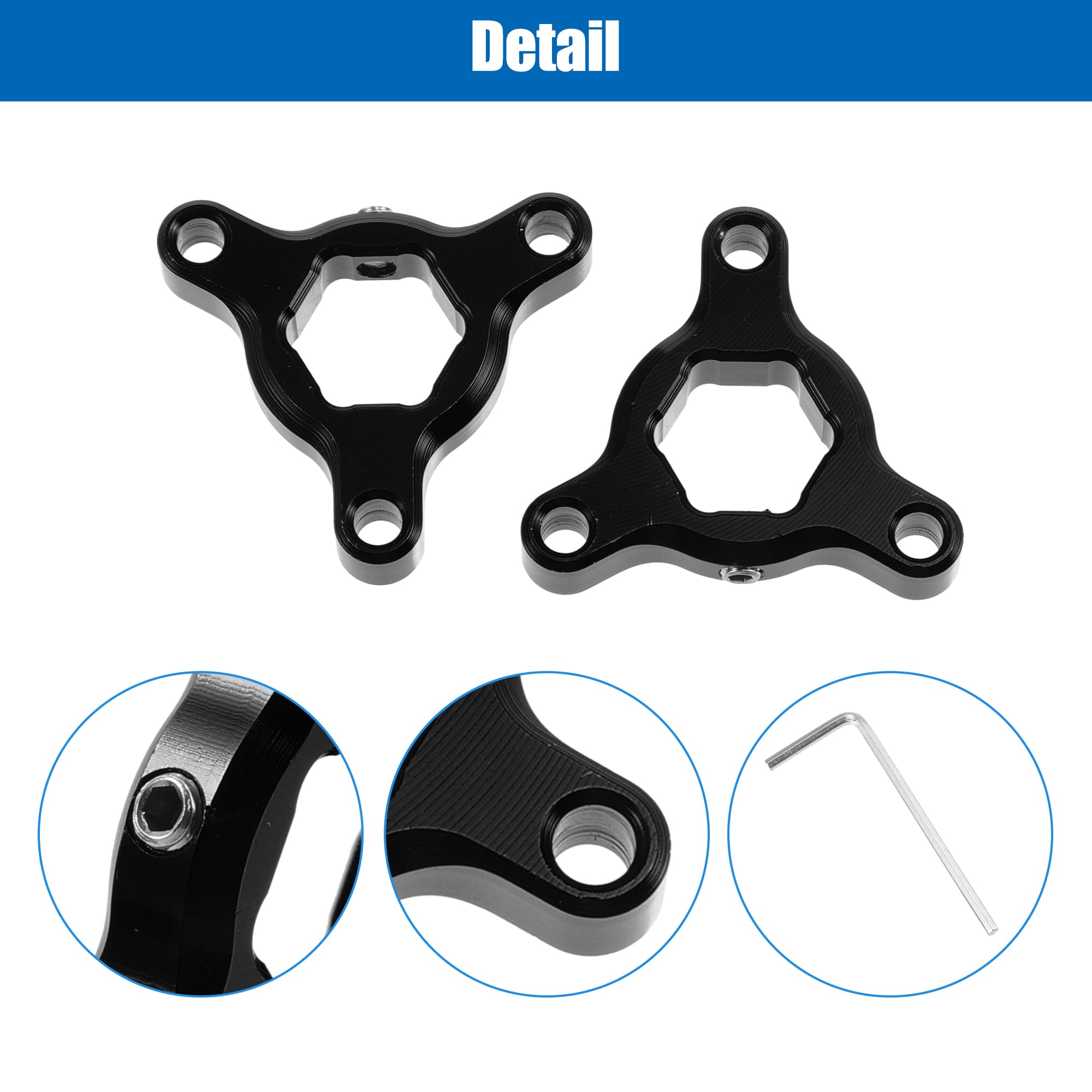 Motoforti Regolatori di precarico forcella CNC da 14mm in lega di alluminio nero per la maggior parte delle moto da corsa - Confezione da 2