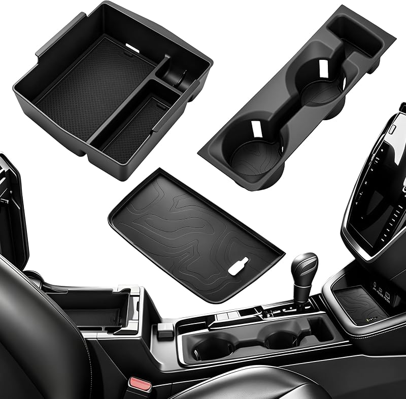 Organizador de console central TSLDRV para Subaru Forester 2026 Premium/Sport/Limited/Touring – 3 peças