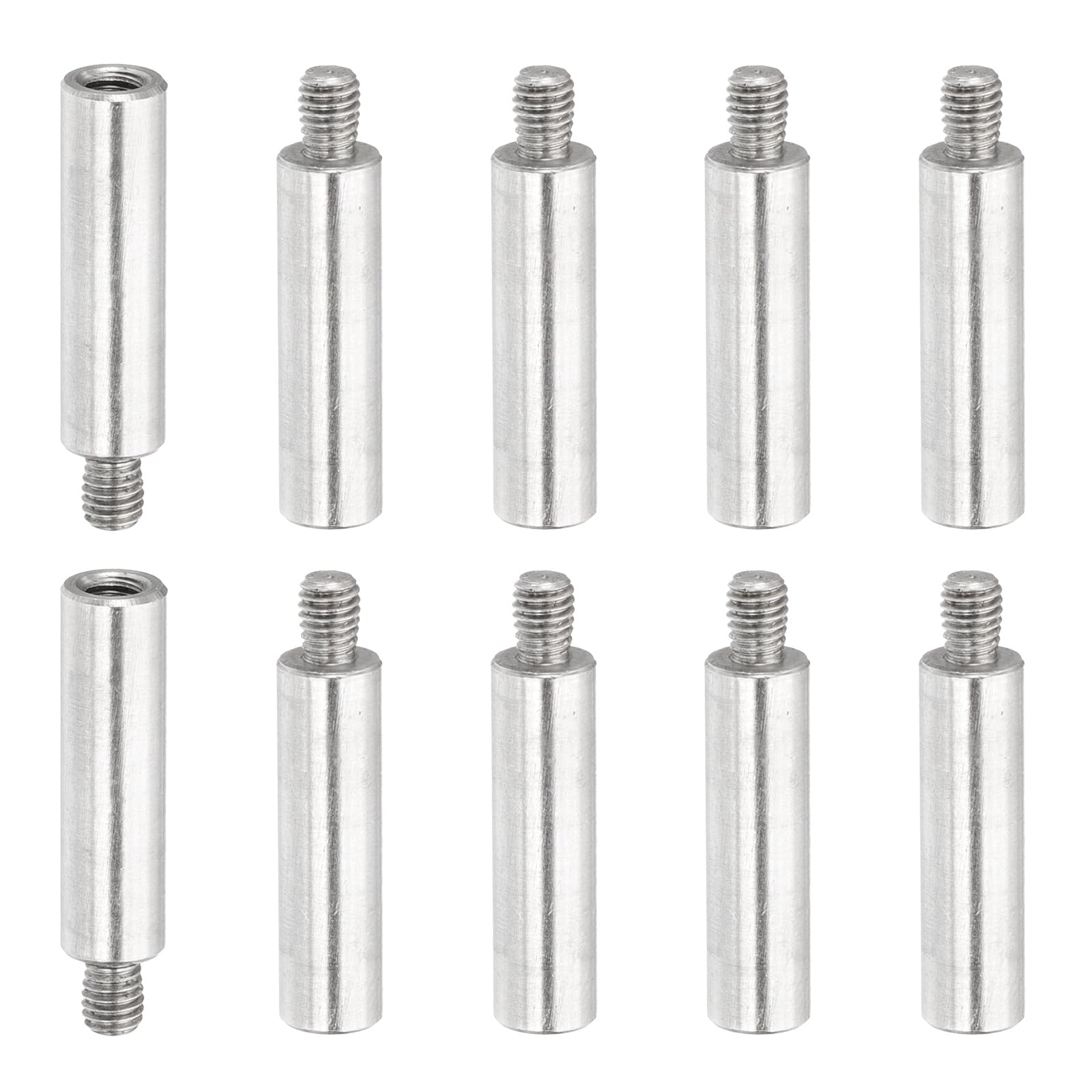 PATIKIL 10 Pcs M3x20+4mm Stainless Steel Standoff Extension Posts Screws,Metric Male Female Thread Adapters Spacer for PCB,Quadcopter Drone,Computer & Circuit Board Assortment Kit