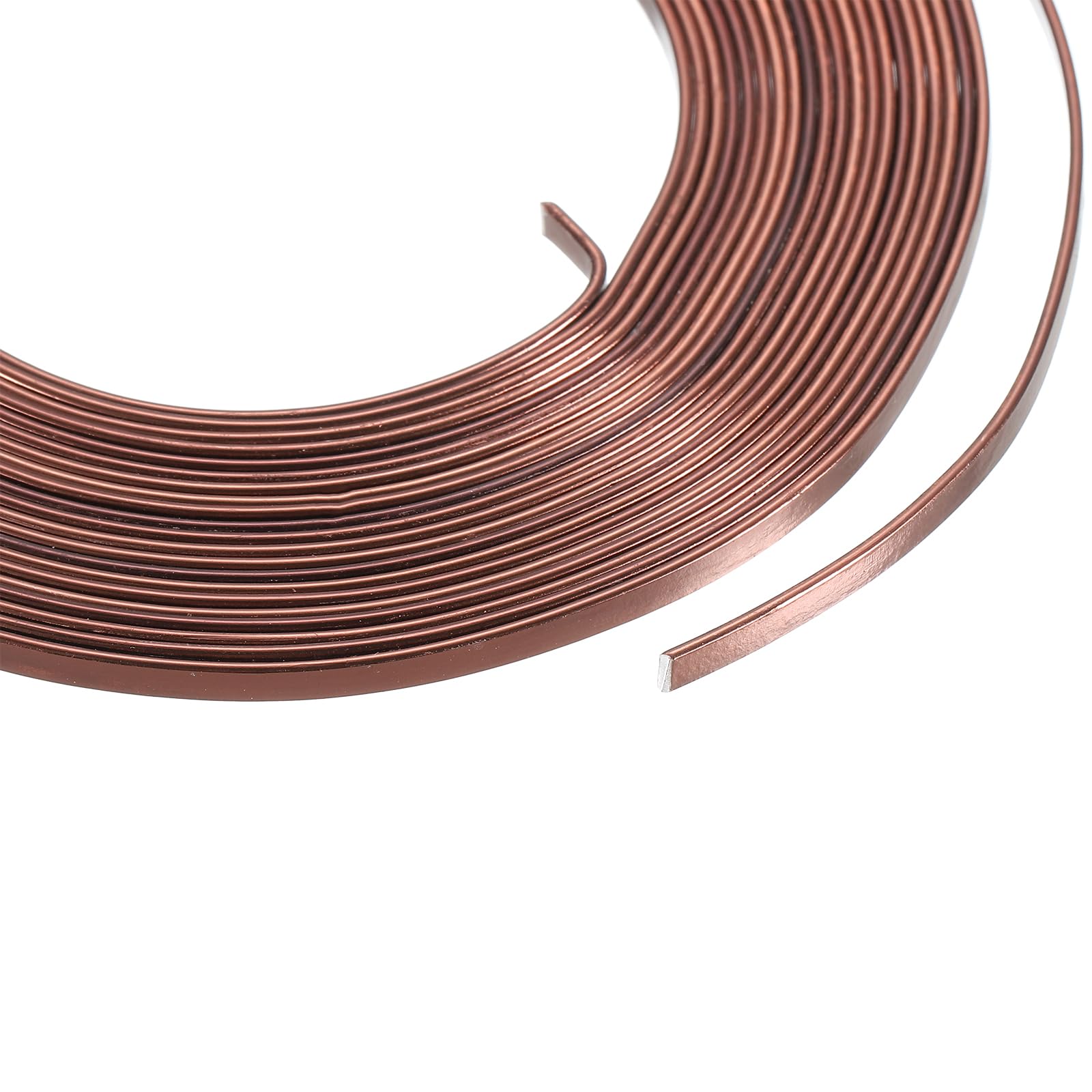 PATIKIL 16.4 Feet Flat Aluminum Wire, 18 Gauge Bendable Anodized Aluminum Wire 3mm Wide Beading Craft Wire for Jewelry Making Brown - Image 4
