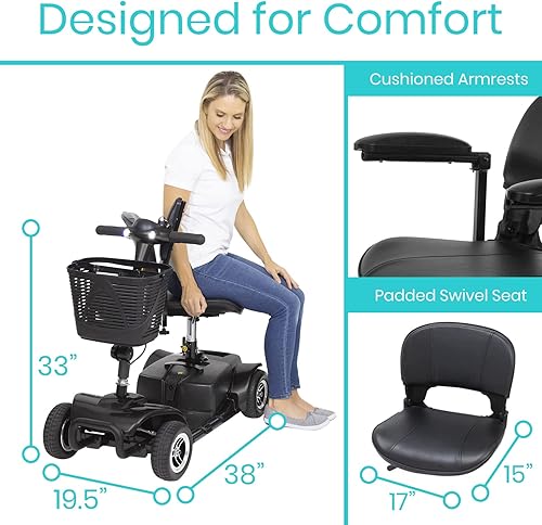 Miniatura 4 de Vive Patín de movilidad de 4 ruedas, alimentado por electricidad