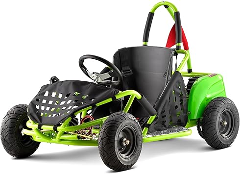 Electric Go Kart, 48V 1000W Motor Gokart, Steel Tubular Frame, 13" Off-Road Tires, Adjustable Speed with Parental Speed Control, Fun Four Wheeler Green