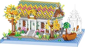 Architecture Beach House Micro Building Blocks Set(2710PCS) - Architectural Model Toys Gifts for Kid and Adult,Fun Gifts for Beach Enthusiasts by The Seaside