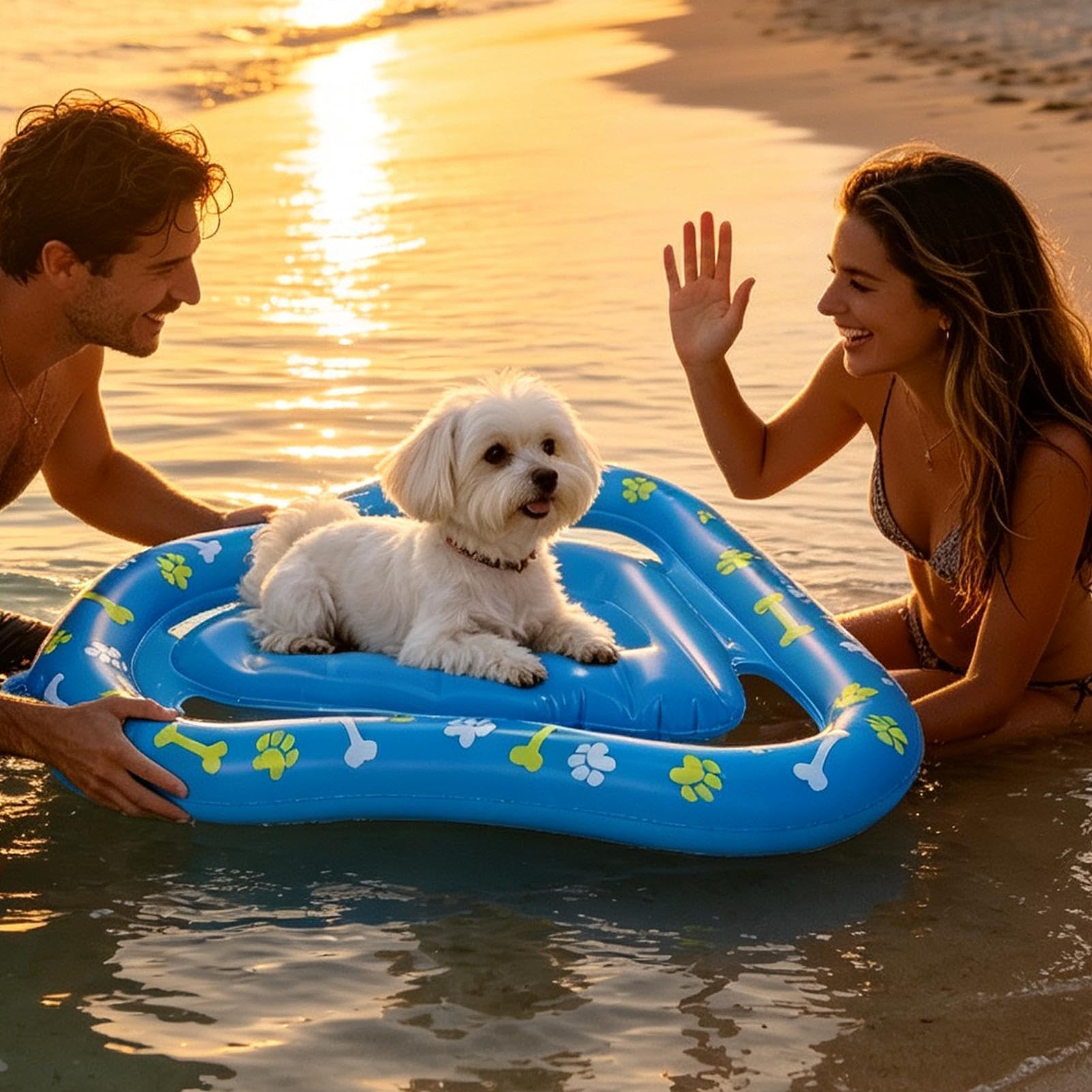 Piscina gonfiabile per cani, galleggiante per lago e laghetto