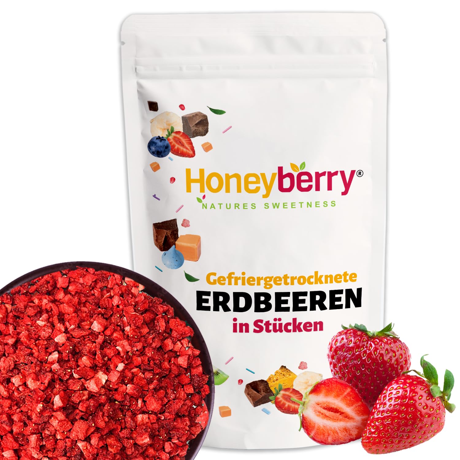 Freeze-Dried Strawberry Pieces 50g - Strawberries Freeze Dried