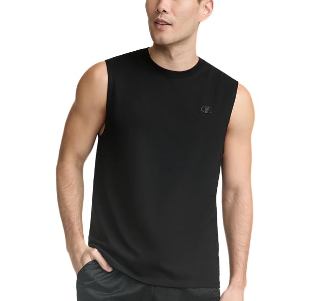 Champion Mens Muscle Tank Classic Graphic Muscle Tee Sleeveless T-shirt for Men Reg Or Big Tall