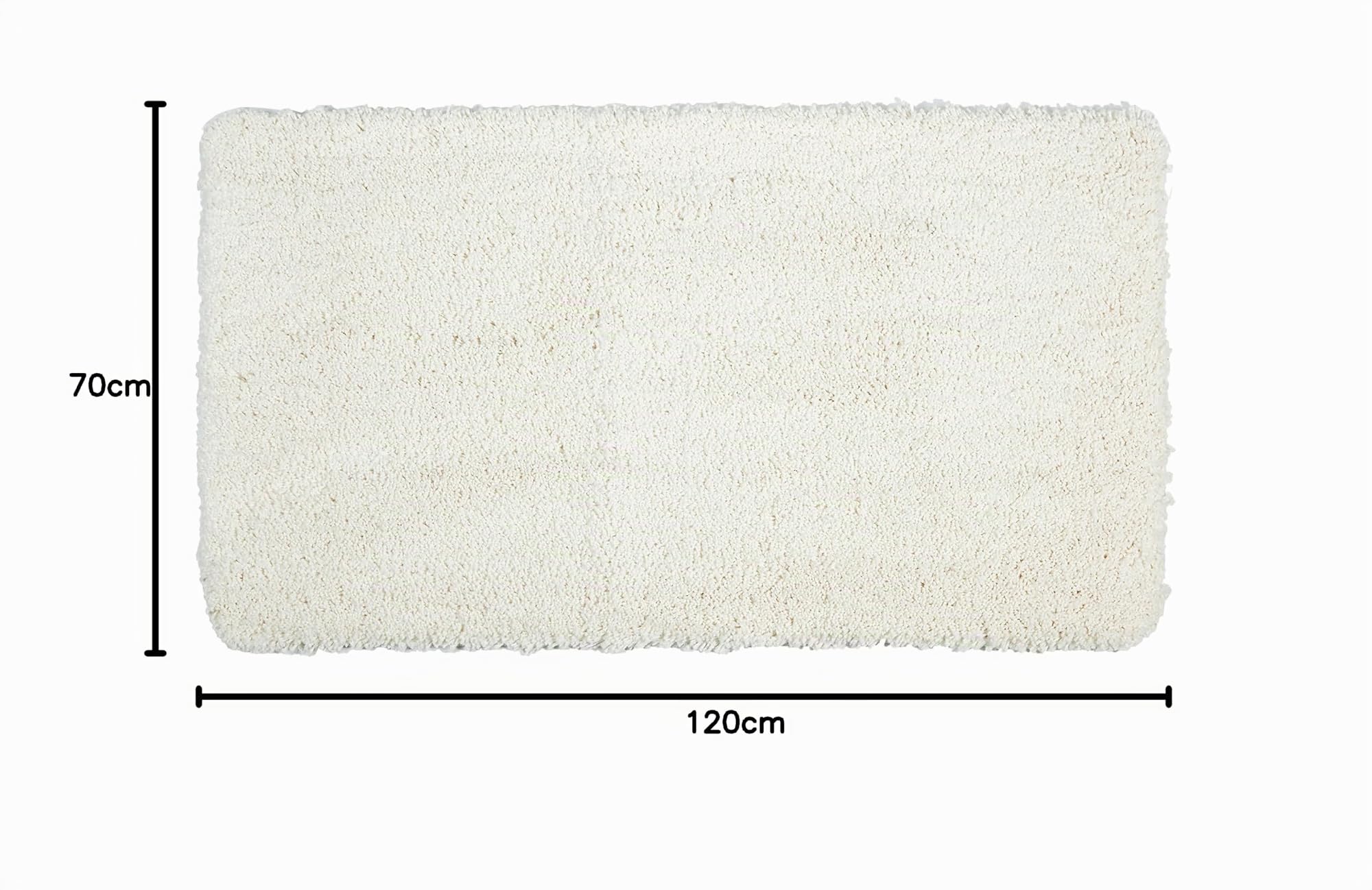 Kleine Wolke Badteppich Trend, 100% Polyester, 70 x120 cm, Weiß