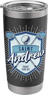 St Andrew Patron Saint of Golf Golfers Tees Catholic Saint Stainless Steel Insulated Tumbler