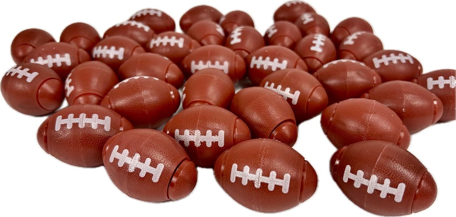 GIFTEXPRESS Football Fidget Spinners - 36 Piece Brown Color Kids 2 Party Favor Toys - Bulk Mini Foot Ball Stress Toy for Boys & Girls Birthday Gift