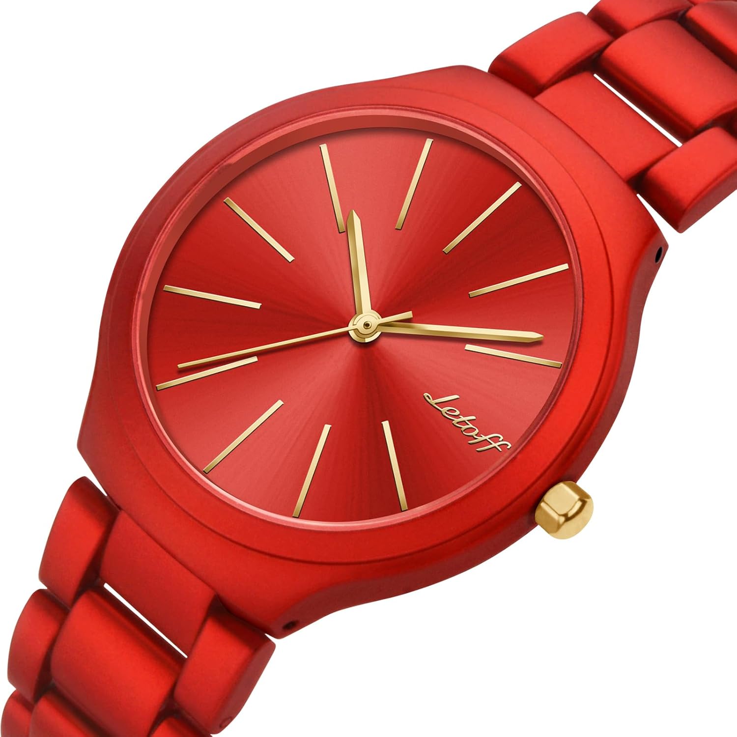 Letoff Women's Watch Interchangeable Metal Strap (No Tools Needed), Minimalist Modern Timepieceh Water Resistant 100ft - Image 2