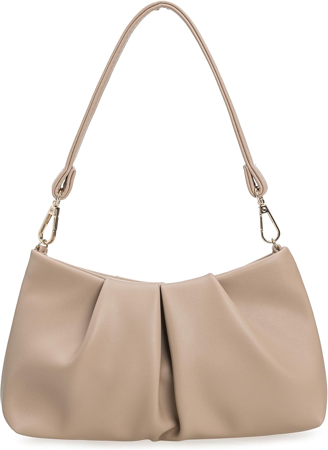 IXEBELLA Pleated PU Clutch Evening Purse for Women Dressy Formal Faux Leather Shoulder Handbag