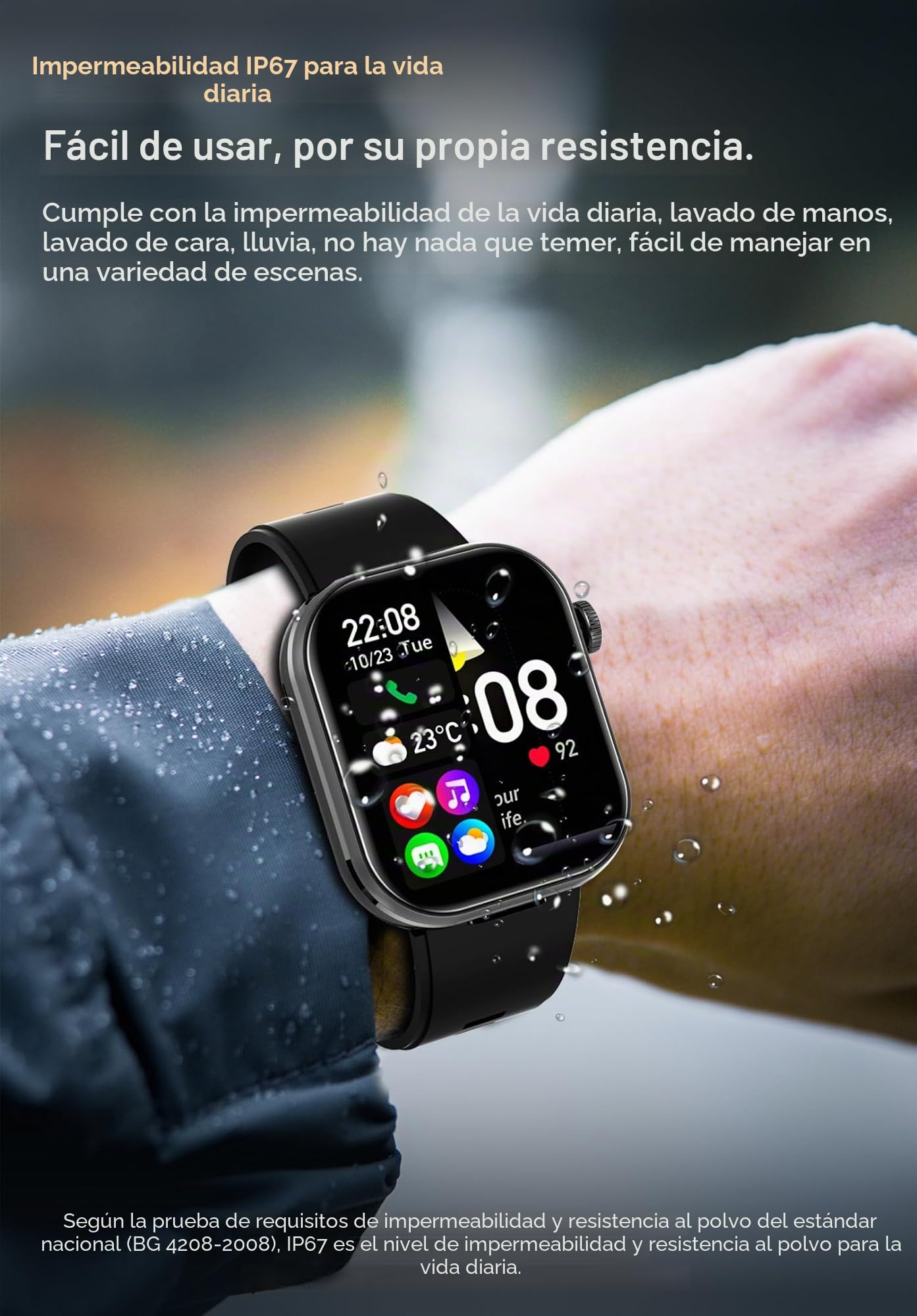 AIEK Reloj inteligente, auriculares Bluetooth integrados, monitor de frecuencia cardíaca/sueño/presión arterial, pantalla táctil grande de 2.02 pulgadas, reloj deportivo para iOS y Android, reloj