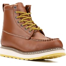Mens SureTrack 6" & 8 Leather Soft Toe Work Boot for Men, Welt Construction, Oil/Slip Resistant, Wedge Sole, Moc Toe Mens Work Boots, EH, 84994 & 86994
