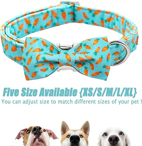 Miniatura 52 de Collar de perro con bandera estadounidense con pajarita, collar patriótico para perros pequeños, medianos y grandes, talla XS