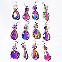 Vista 1 de Prisma de cristal colgante para ventanas, decoración de candelabro, arco iris, 12