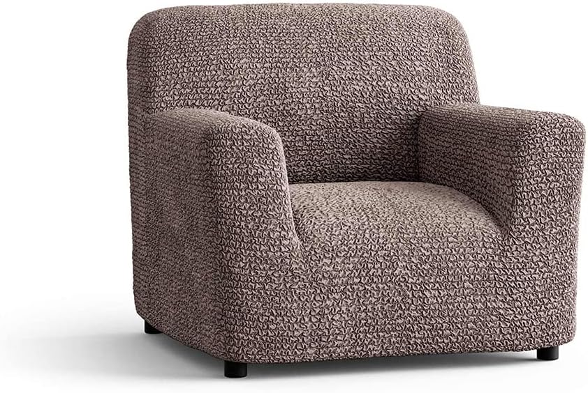 PAULATO BY GA.I.CO.Chair Cover - Armchair Cover - Armchair Slipcover - Soft Polyester Fabric Slipcover - 1-Piece Form Fit Stretch Furniture Protector - Microfibra Collection - Cappuccino (Chair)