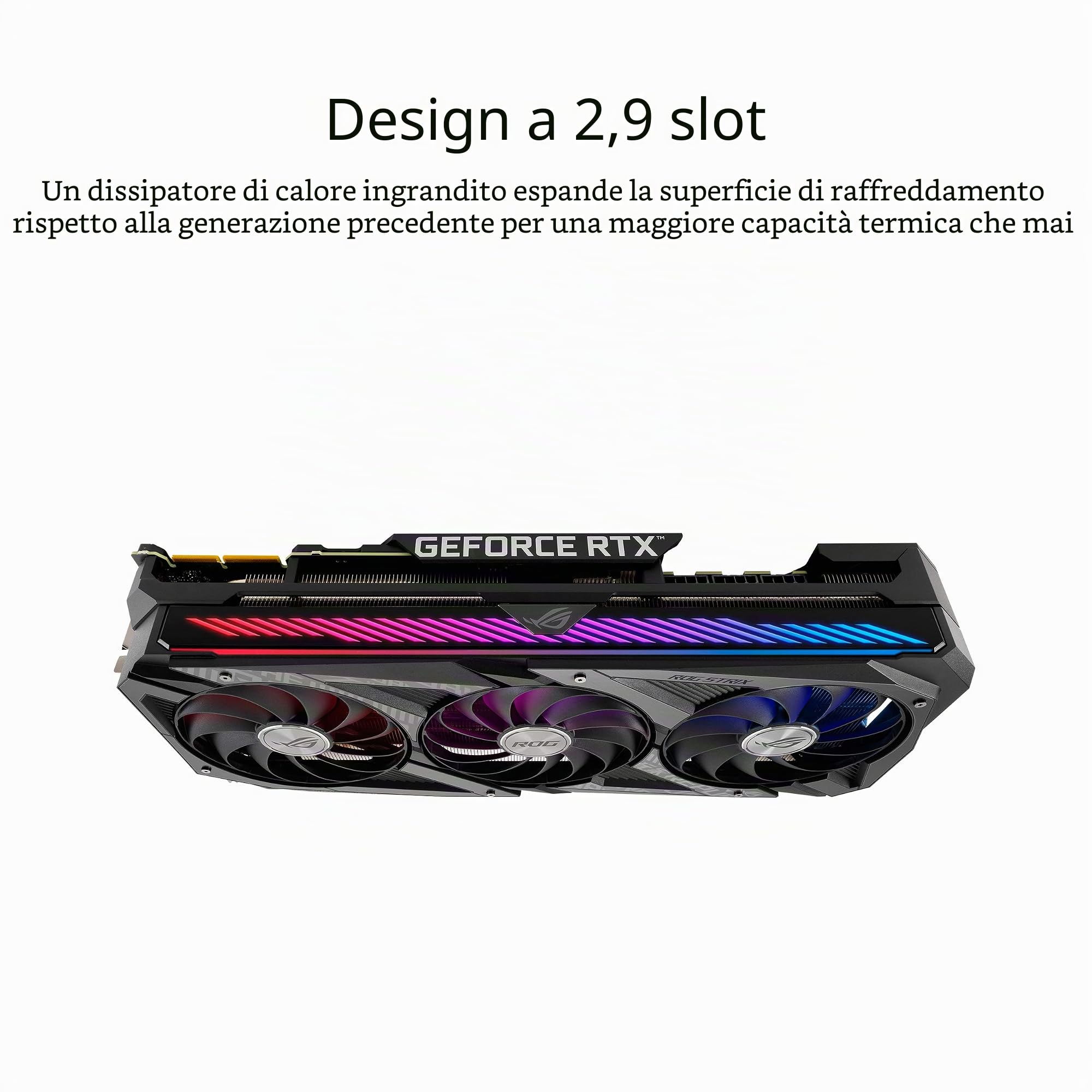 ASUS ROG Strix GeForce RTX 3090 24 GB GDDR6X, scheda video gaming & prosumer, LED RGB Aura Sync e dissipatore triventola per gaming 8K e altissimi refresh rate