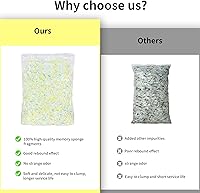 Vista 5 de Jecqbor Relleno de espuma viscoelástica triturada de 5 libras para puf, relleno de puf de alta densidad, relleno de espuma viscoelástica de alta