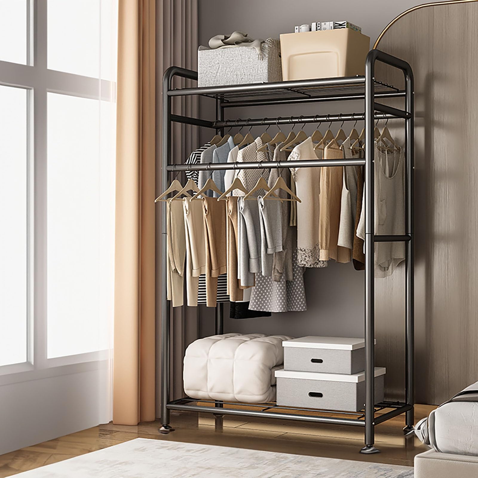 スチール製パイプハンガー Amazon.co.jp: コートラック ワードローブ パイプハンガー