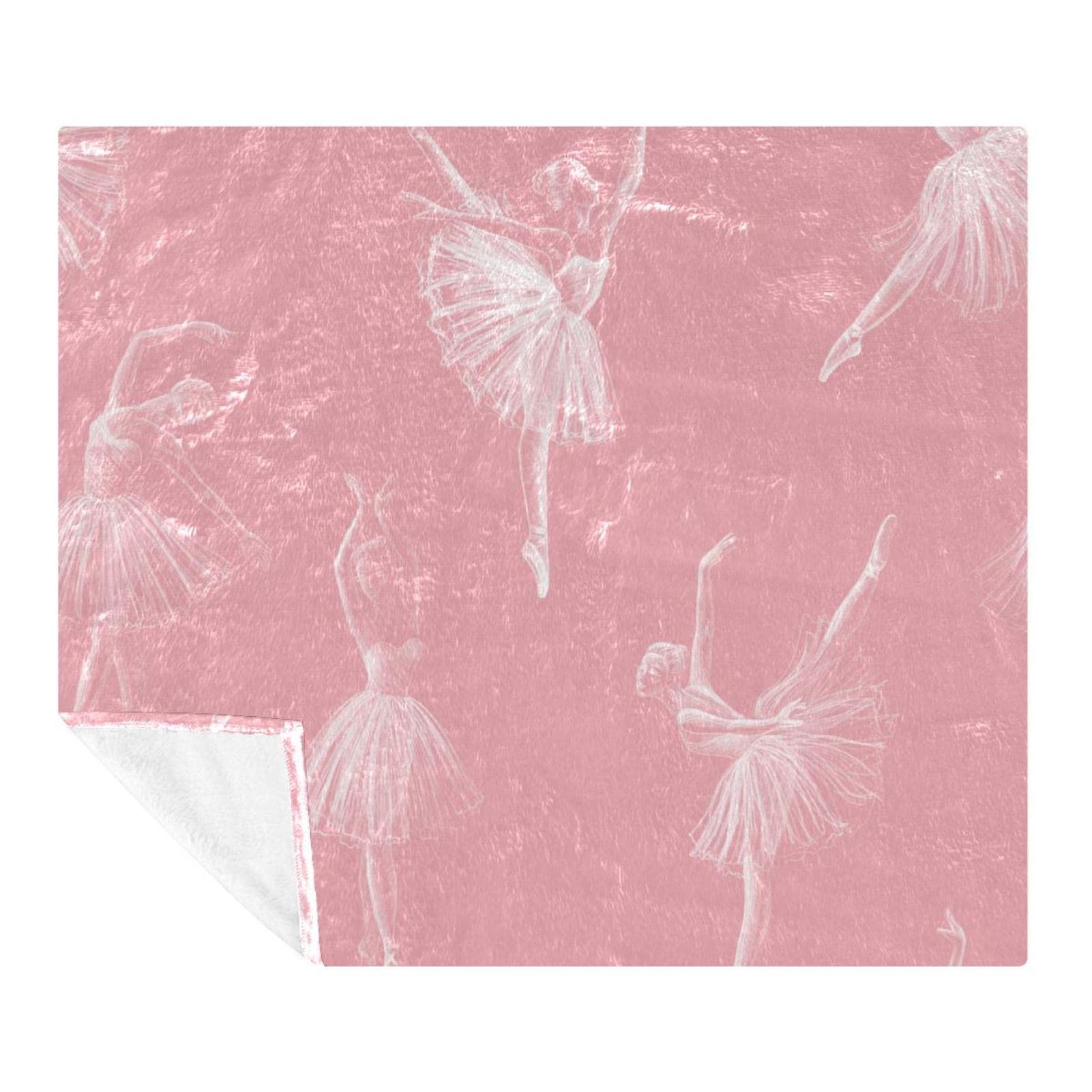 Couverture polaire de literie rose motif ballet le cadeau idéal pour fille