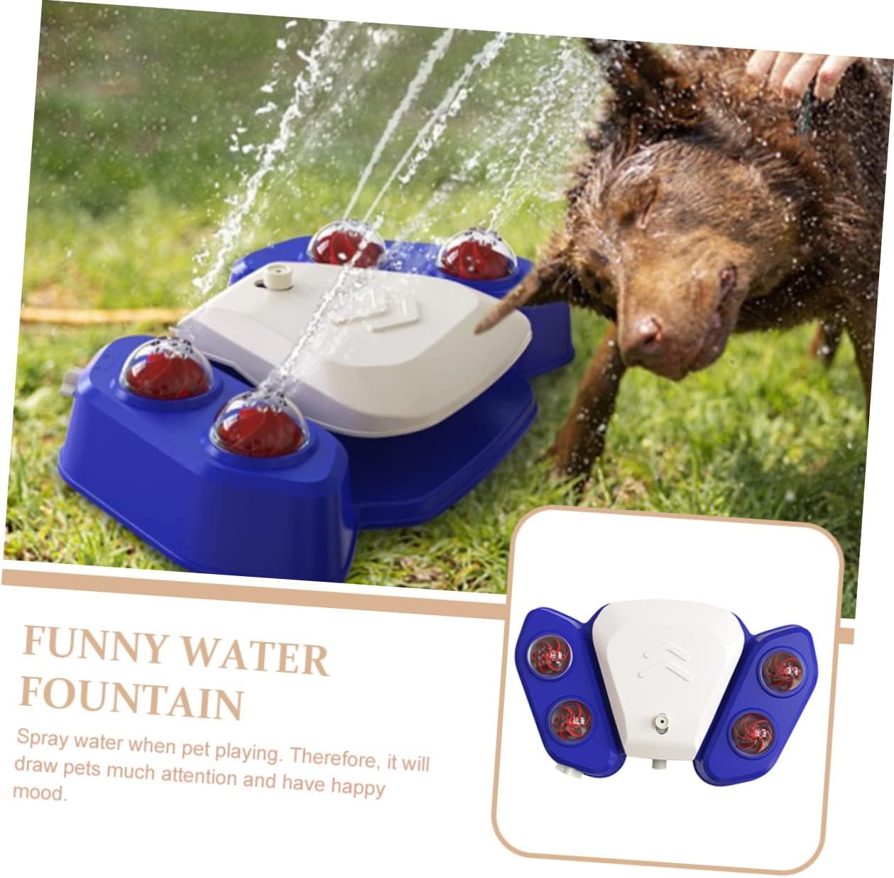 Pet Funny Water Fountain and Shower Spray Toy Multifunctional Automatic Pet Water Dispenser for Dogs and Cats for Outdoor Safe and Material