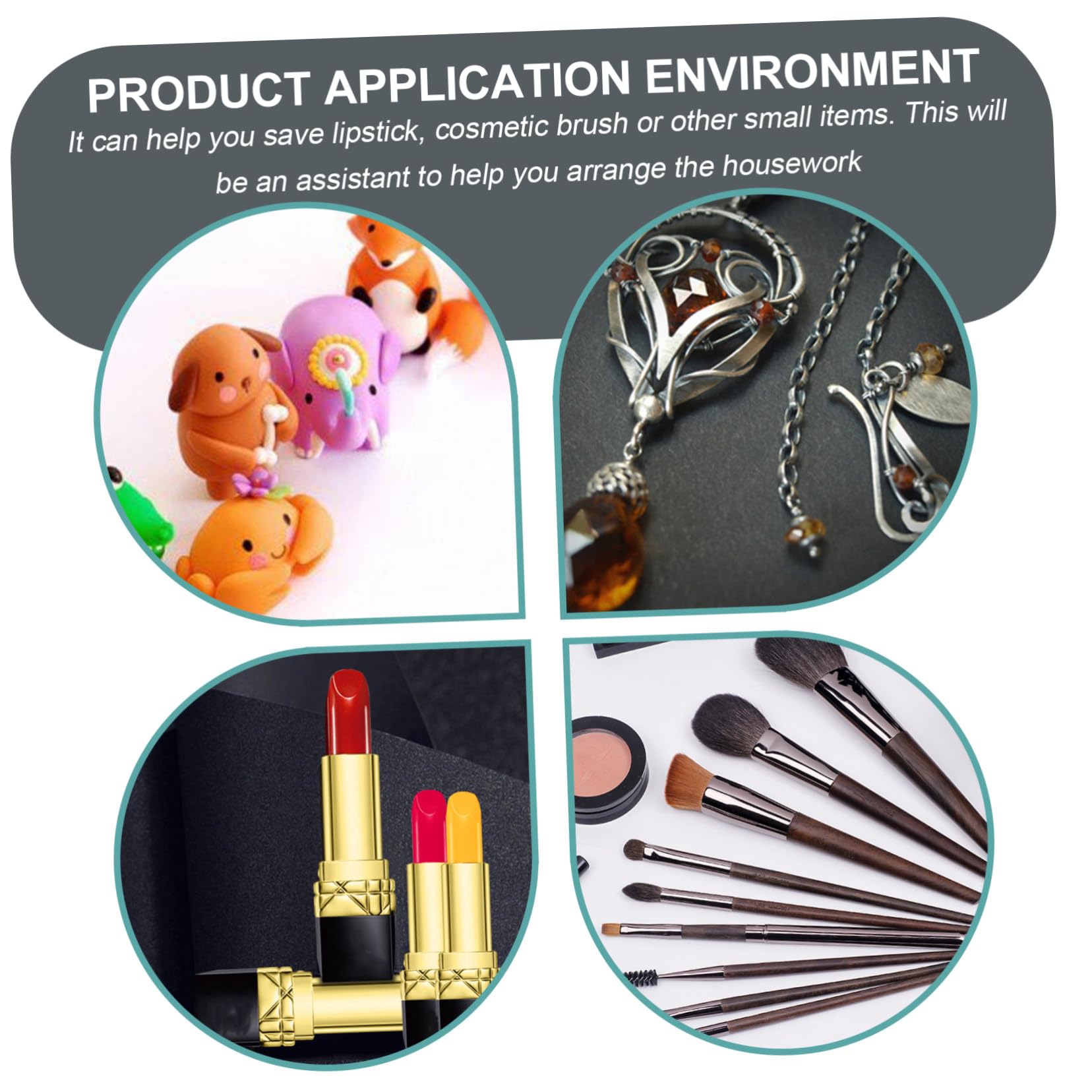 HOMSFOU Scatola Portaoggetti Multi- Trasparente in Plastica Cassettiera Impilabile da Scrivania per Cosmetici e Accessori Organizer Pratico e Capiente per Casa e Ufficio