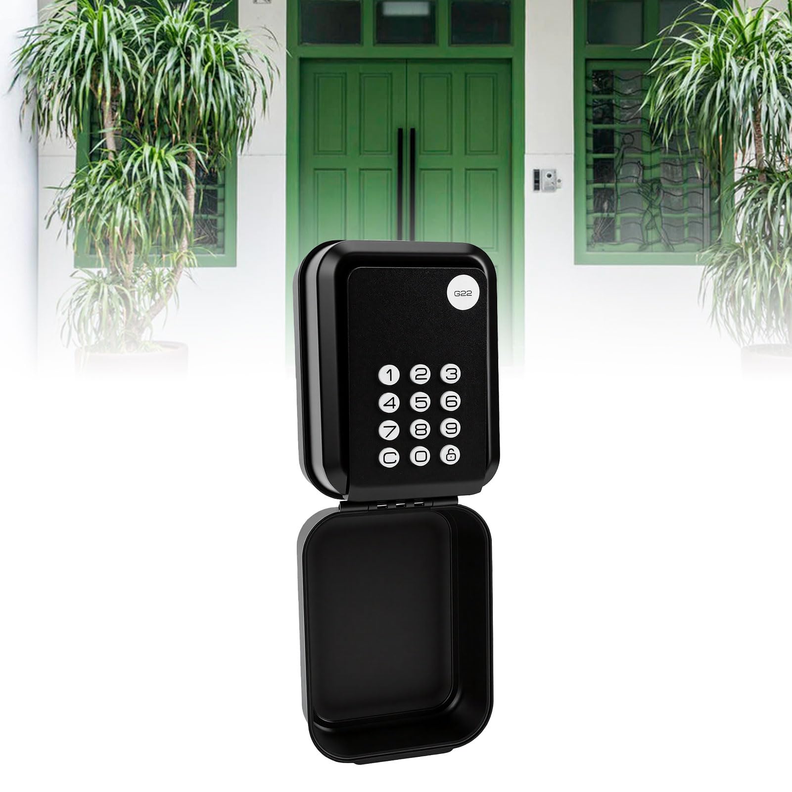 Generic Caja Electrónica con Cerradura de Llave Bluetooth, Almacenamiento Seguro de Gran Capacidad para Propietarios de Viviendas, Propiedades de Alquiler, Aluminio, 1 Unidad