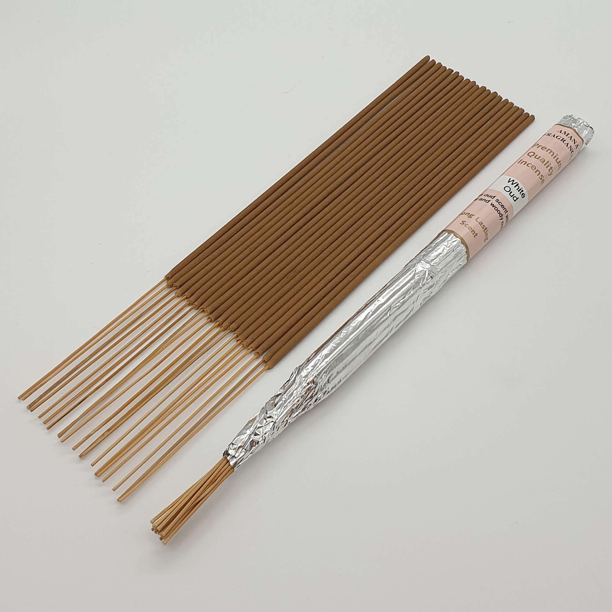 Amana Fragrances White Long Burning Incense Sticks From - All Scents In One Listing ( Oud)
