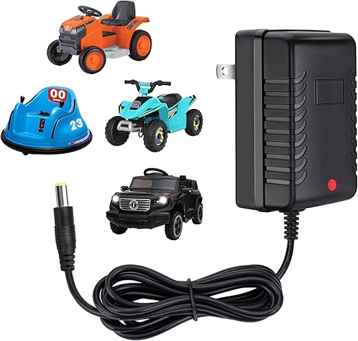 6V Charger for Kids Ride On Car Toys for Trax Toddler Quad Kidzone Bumper Toddler Quad6 Volt Battery Charger for Kid Ride On Toys Accessories 6VCharger for Kidzone Bumper Car