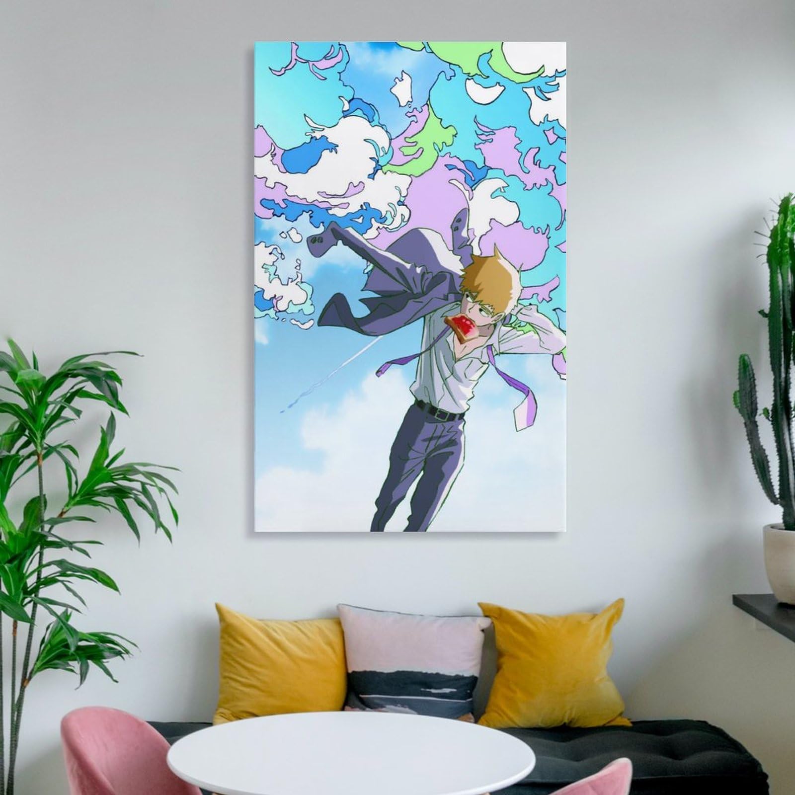 Amazon.co.jp: 絵画 モブサイコ100 霊幻新隆 ポスター 装飾画 Unframe