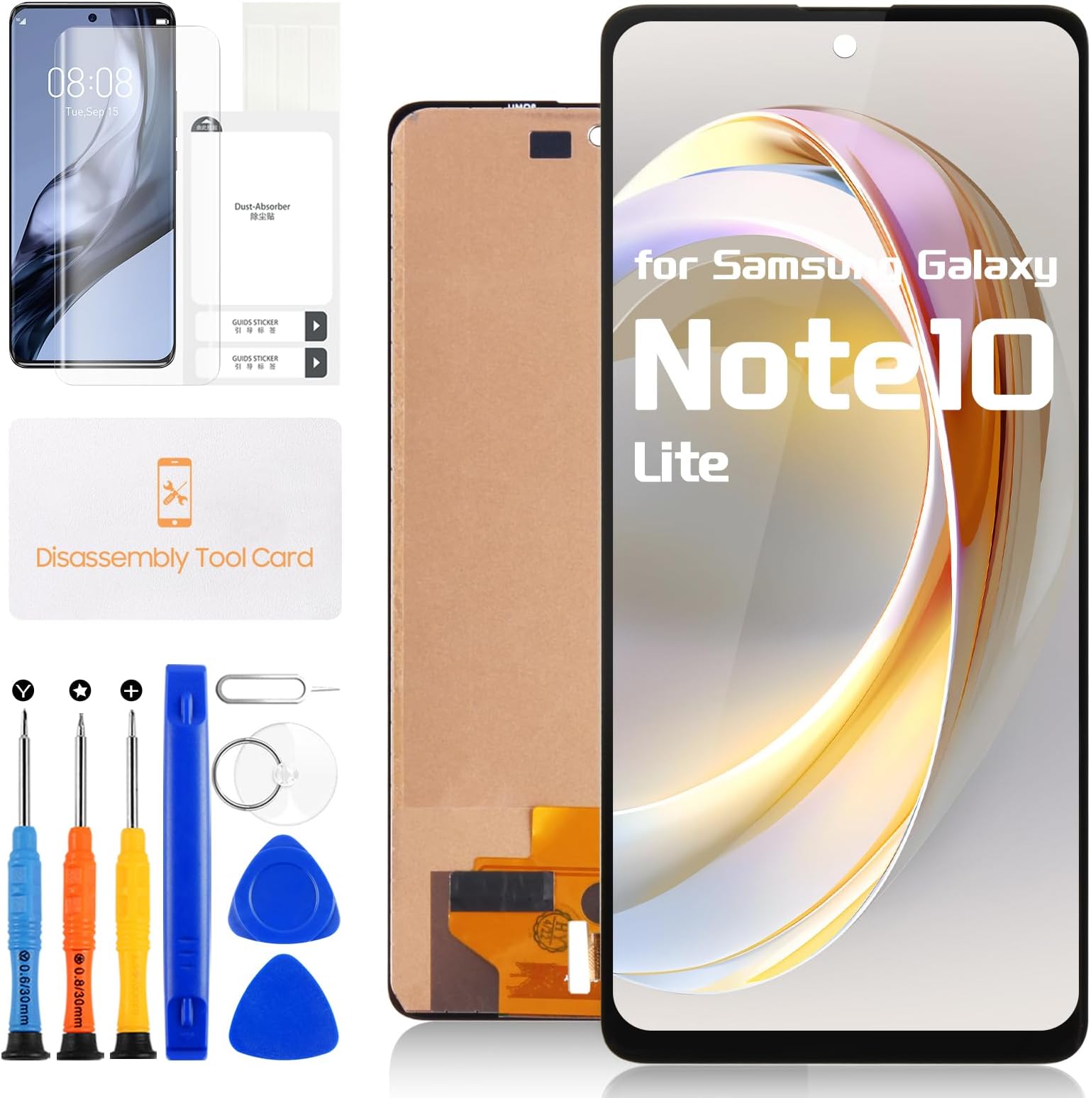 Screen Replacement for Samsung Galaxy Note 10 Lite LCD Display for Samsung Note 10 Lite Digitizer Touch Glass Screen Full Assembly with Repair Kits SM-N770F SM-N770F/DS SM-N770F/DSM (Not Fingerprint)