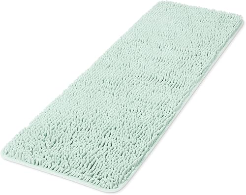 Miniatura 306 de Yeaban Alfombras de baño gris oscuro – Gruesas alfombras de baño de chenilla | Alfombras de baño absorbentes y lavables antideslizantes, alfombras