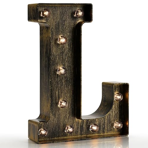 Pooqla Vintage Light Up Marquee Letters with Lights – Illuminated