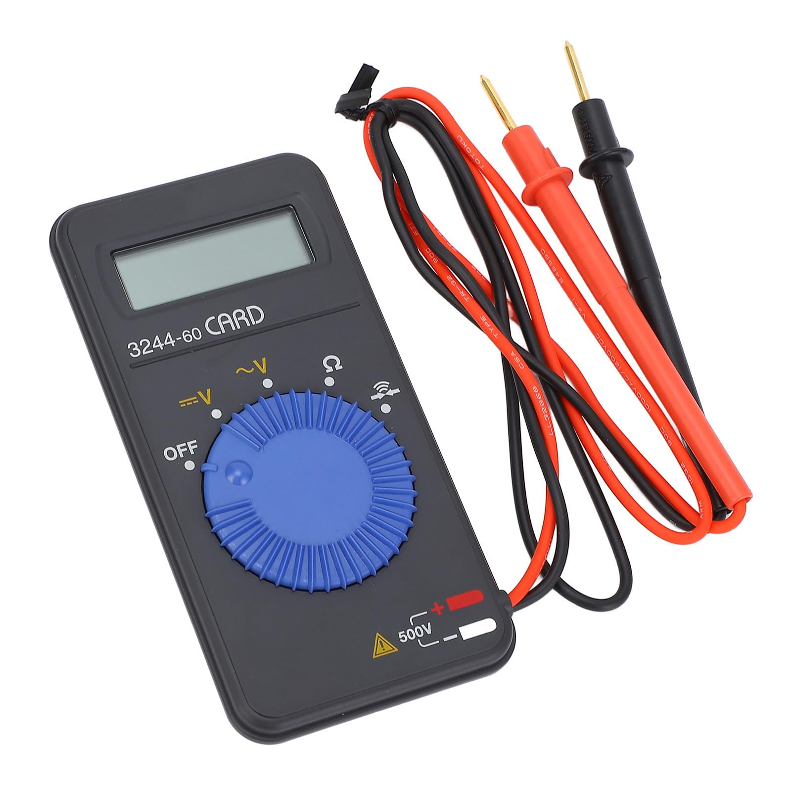 Multimetr cyfrowy Typ karty Przenośny smukły 41,99 MΩ 500 V AC DC woltomierz omomierz tester rezystancji napięcia dla elektryków techników inżynierów materiał ABS 80 x 116 x 17 mm