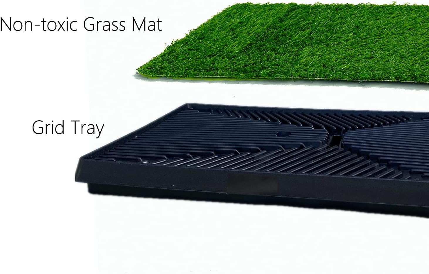 Omeuamigo Dog Pee Pads Artificial Grass Turf,Portable Potty Trainer with Tray,Self Cleaning Litter Box Indoor Dog House,Dogs Potty Grass Training Mat (20"x25") : Pet Supplies