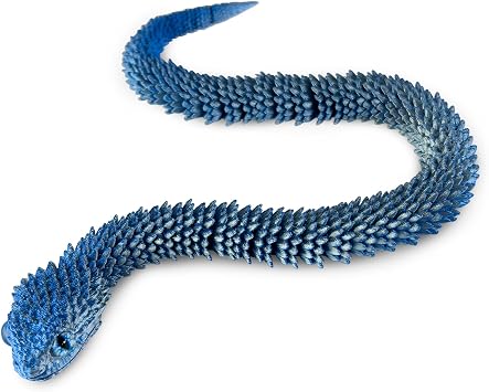 3D Printed Snake, Articulated Flexible 3D Printed Animals Fidget Toy, Realistic Slithering Design,Fidget Toys Gifts for Halloween