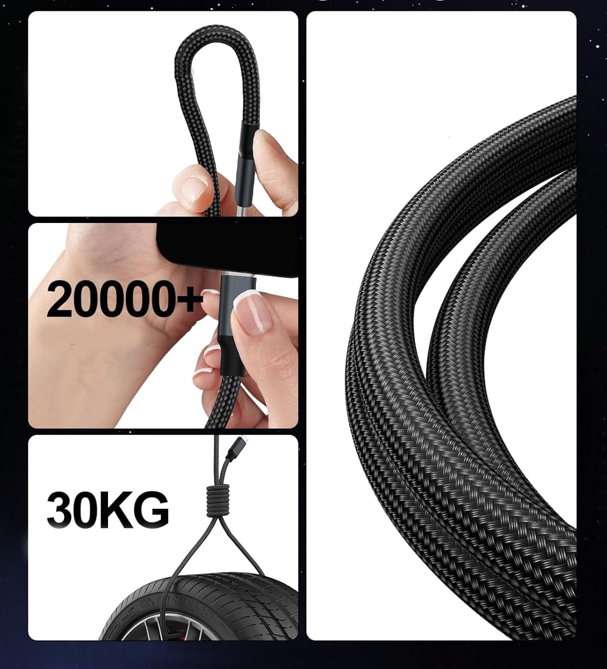 Magnetyczny kabel USB C 100 W 2 m 20 Gb/s wideo 8K 60 Hz 4K 144 Hz Szybkie ładowanie PD Kabel do transmisji danych USB C