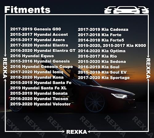 Miniatura 4 de Rexka 25 piezas de guardabarros tipo empuje de sujeción de clip de retención compatible con Hyundai Kia 86595-2T500 Accent, Azera, Elantra, Equus,