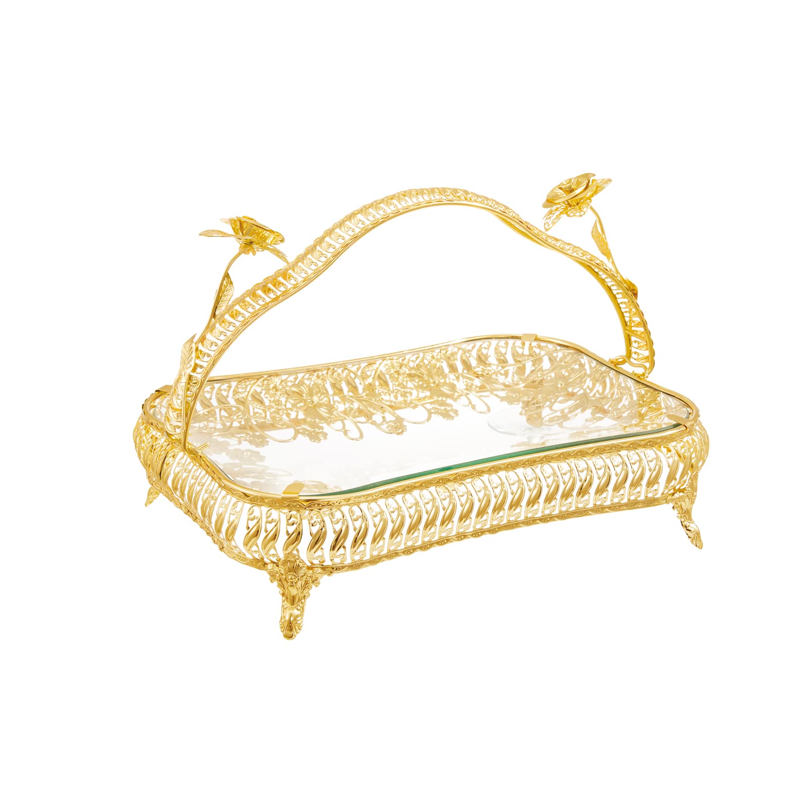 MNZJIA Fruit Basket, Vegetable And Fruit Bowl, Bread Snack Candy Dried Fruit Plate, Living Room Coffee Table Decorative Ornaments Fruit Stand For Countertop(Rectangle)