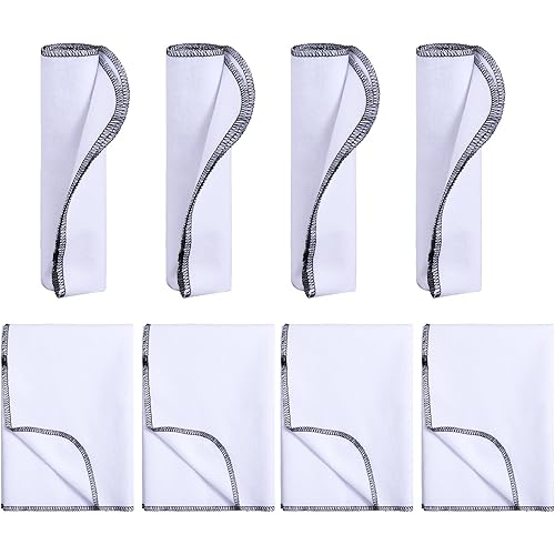 4 Pack Suede Fabric Shoe Shine Cloth Set, 35 x 35 cm Reusable Shoe Polish Cloths, Professional Polishing Cloth for Cleaning Shoes, Boots, and Leather Goods