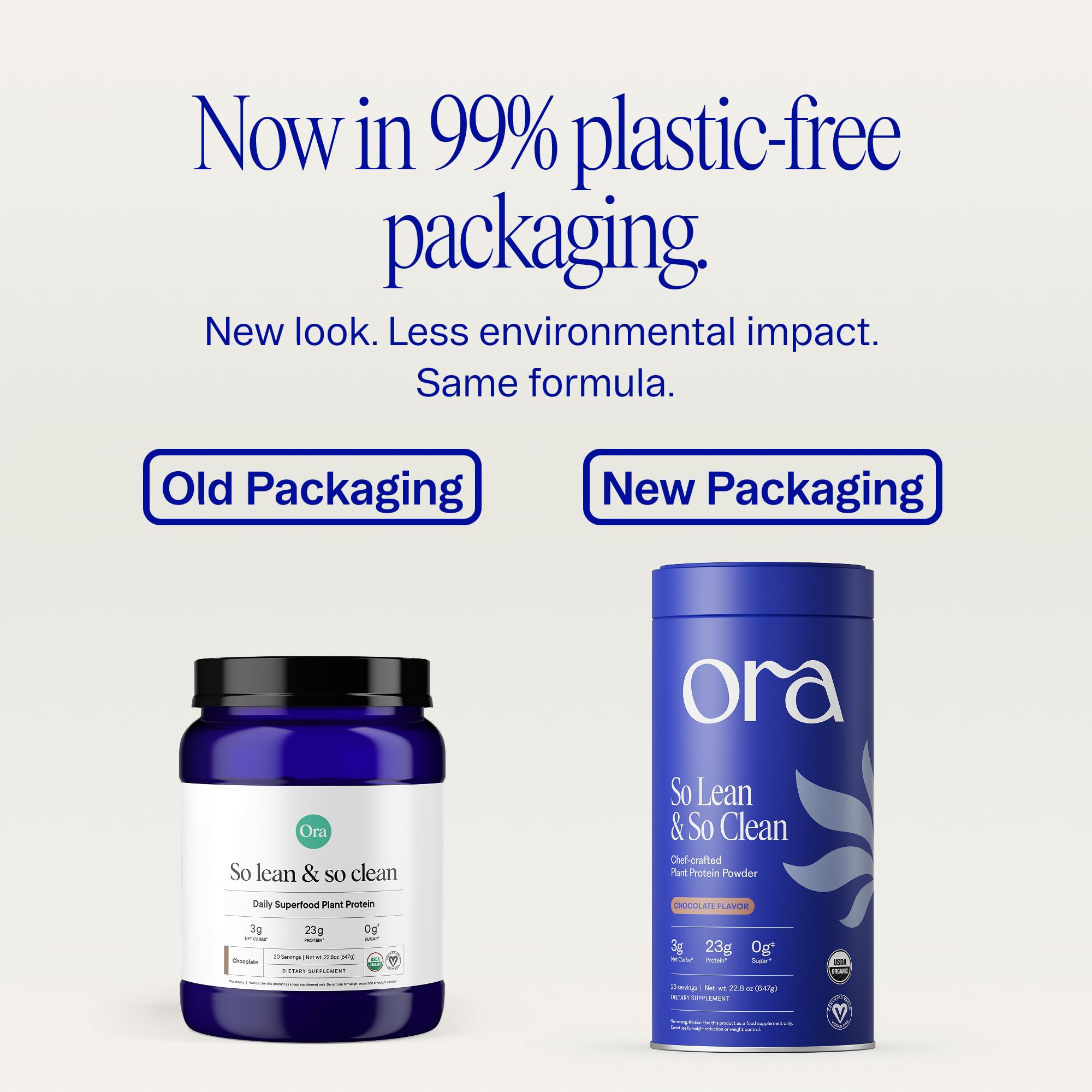 Ora Organic Vegan Protein Powder for Women & Men - Chocolate, 20 Servings — Amazon image 2