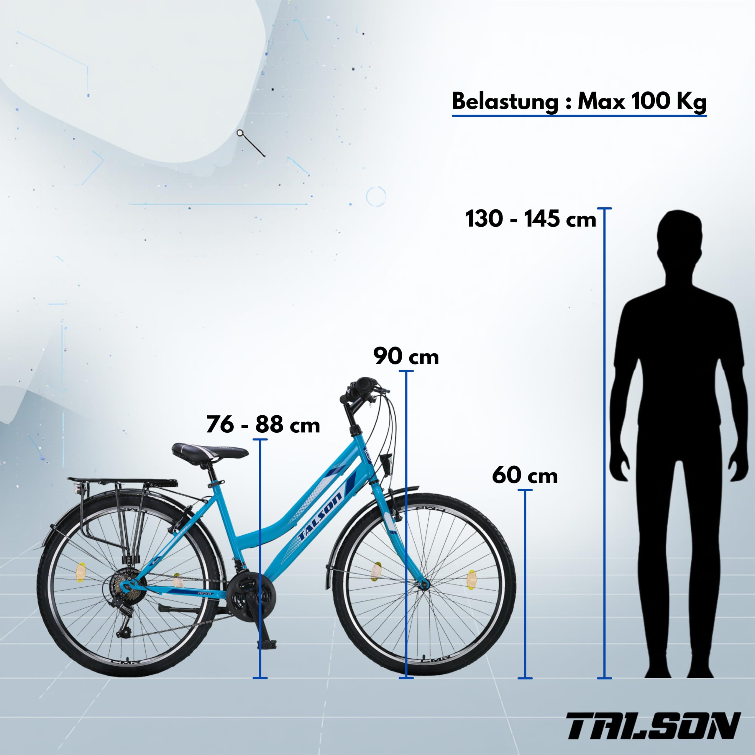 Talson 24 Zoll Mädchenfahrrad 21-Gang Shimano Drehgriffschaltung Türkis mit Beleuchtung nach STVO