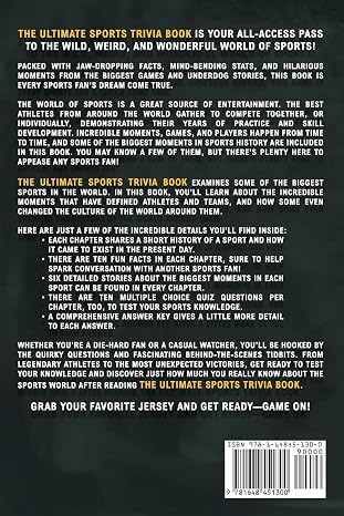 The Ultimate Sports Trivia Book: A Collection of Fascinating Stories, Amazing Trivia Quizzes and Fun Facts for Sports Lovers!