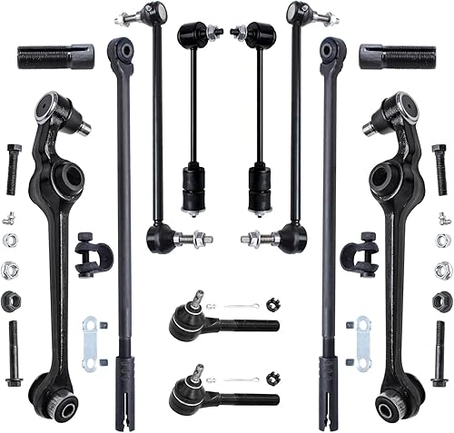 Miniatura 8 de Detroit Axle - Kit de suspensión delantera 2WD para Ford F-150 2004-2005, 2 brazos de control superiores, 2 rótulas inferiores, 2 barras