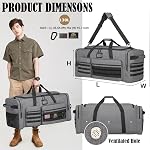 130L Sac à bandoulière extra large pour les hommes, sac à banboulière lourd pour voyager avec compartiment de chaussures, XL Sac d'équipement de gymnastique pour le football de baseball de hockey & Encore, Grey, 130L, Tactique